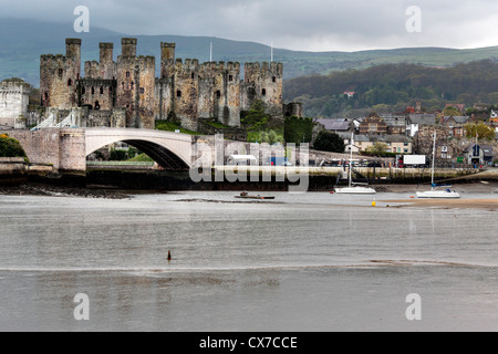 Castello, Conwy, Wales, Regno Unito Foto Stock