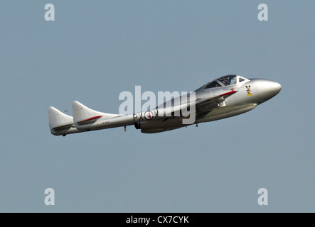 Vampire De Havilland T55 aerei da addestramento del Norwegian Air Force volo storico Foto Stock