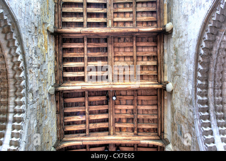 Soffitto di Durham Cathedral, Durham, North East England, Regno Unito Foto Stock