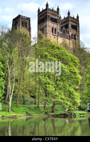 La Cattedrale di Durham, Durham, North East England, Regno Unito Foto Stock