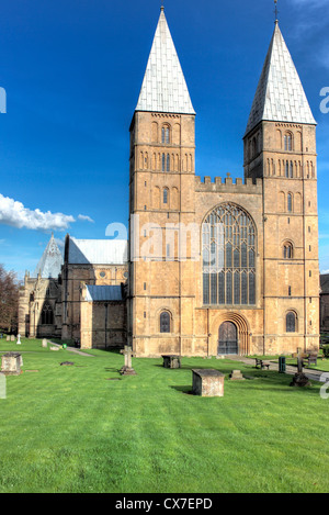 Southwell Minster (XII secolo), southwell, Nottinghamshire, England, Regno Unito Foto Stock