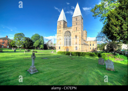 Southwell Minster (XII secolo), southwell, Nottinghamshire, England, Regno Unito Foto Stock