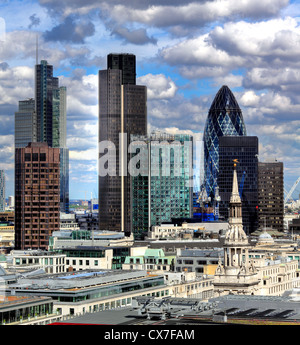 Vista di Londra città dalla Cattedrale di Saint Paul, Londra, Regno Unito, Londra, Regno Unito Foto Stock