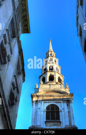 St Brides Chiesa, Fleet Street, Londra, Regno Unito Foto Stock