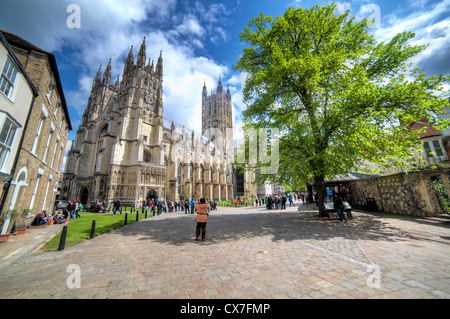 La Cattedrale di Canterbury, Canterbury, nel Kent, England, Regno Unito Foto Stock