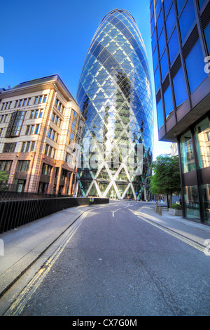 Sede della Swiss Re, 30 St Mary Axe, London, Regno Unito Foto Stock