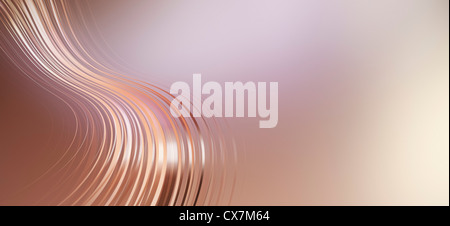 Le linee curve contro un sfondo astratto Foto Stock