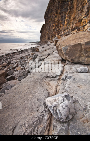 Traeth Mawr in Glamorgan Heritage costa. Foto Stock