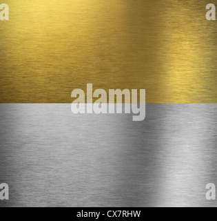 Alluminio e Ottone cucito texture Foto Stock