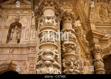 In muratura in dettaglio la Iglesia de Santa Maria nella Cattedrale di Astorga, Spagna. Foto Stock