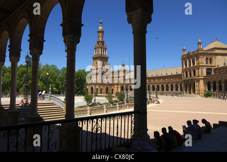 Plaza de Espana in Siviglia, Spagna. Foto Stock