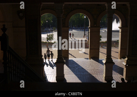Plaza de Espana in Siviglia, Spagna. Foto Stock