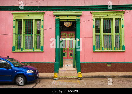 Elk198-1408 Cile Valparaiso, Cerro concezione, hostal guest house Foto Stock