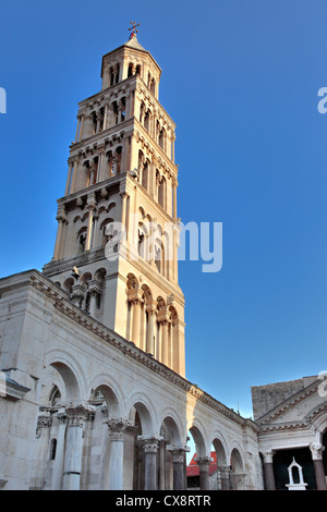 Cattedrale di San Domnio e torre campanaria, Split, Dalmazia, Croazia Foto Stock