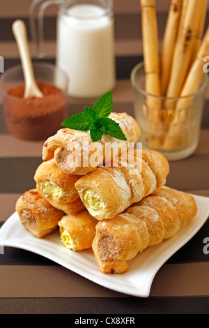 La canna da zucchero biscotti. Ricetta disponibile. Foto Stock