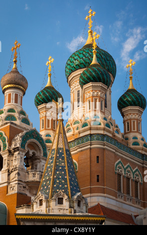 Cathedrale Russe (Cattedrale russa) di Nizza, Francia Foto Stock