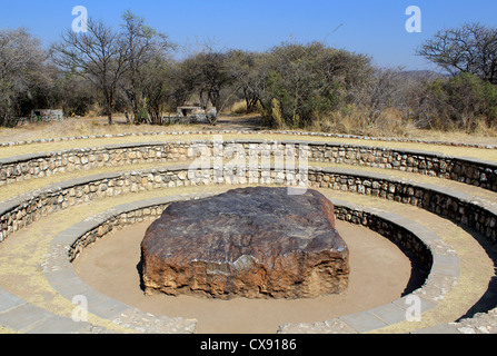 Hoba meteorite - la più grande meteorite mai trovata e il più imponente naturalmente pezzo di ferro noti in tutto il mondo, Nam Foto Stock