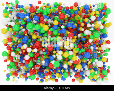 3d illustrazione di astratta sfera colorata sullo sfondo Foto Stock