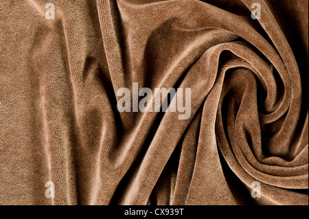 Nuovo tessuto per capi di abbigliamento e accessori pieghettato di velluto Foto Stock