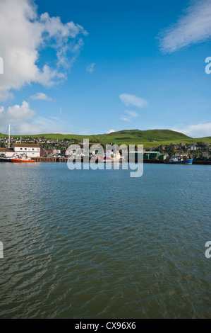 Campbeltown Harbour su Campbeltown Loch sulla penisola di Kintyre Argyll and Bute Scozia Scotland Foto Stock