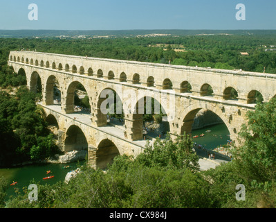 Francia Gard Pont-du-Gard Foto Stock