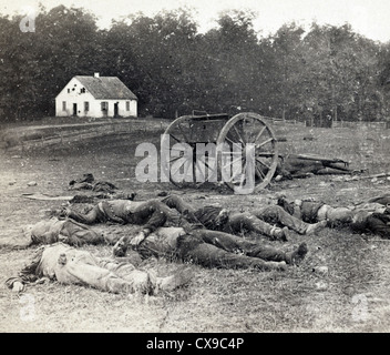 Battaglia di Antietam conosciuta anche come la battaglia di Sharpsburg, Guerra civile americana Foto Stock