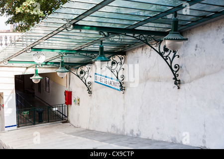 Evian, Francia - funicolare stazione ferroviaria Buvette Cachat Foto Stock