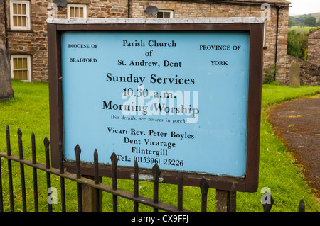 La Chiesa di Sant'Andrea accedi Dent , Cumbria , Inghilterra , Inghilterra , Regno Unito Foto Stock