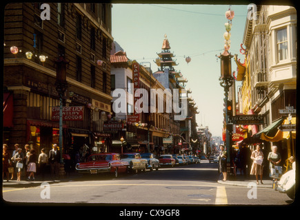 Chinatown scene di strada san francisco 1962 1960s bay area west coast california Foto Stock