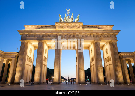 La Porta di Brandeburgo, Berlino, Germania Foto Stock