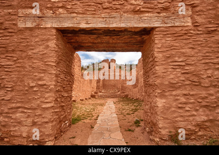 Le Rovine di San Jose de los Jemez Chiesa, Jemez membro Monumento, Jemez Springs, Nuovo Messico, STATI UNITI D'AMERICA Foto Stock