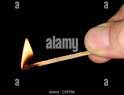 Match essendo investito Foto Stock