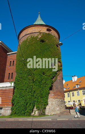 Pulvertornis Torre della Polvere in Vecriga la città vecchia Riga Lettonia Europa Foto Stock