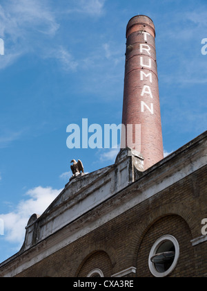 Camino sul sito del vecchio Truman Brewery in Brick Lane, a est di Londra. Foto Stock