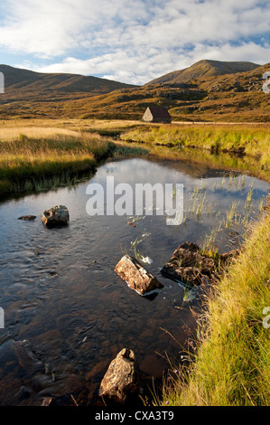 Shepherds Cottage, Dirrie più, Loch Droma. Braemore foresta. Ullapool. La Scozia. SCO 8526 Foto Stock