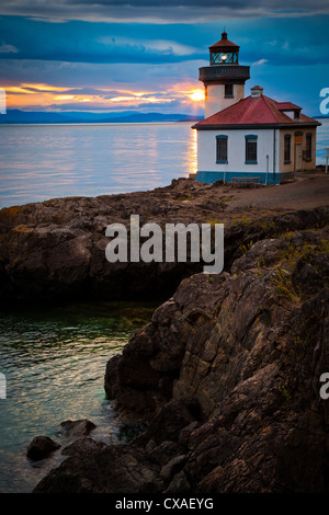 Fornace di calce faro di San Juan Island, Washington Foto Stock