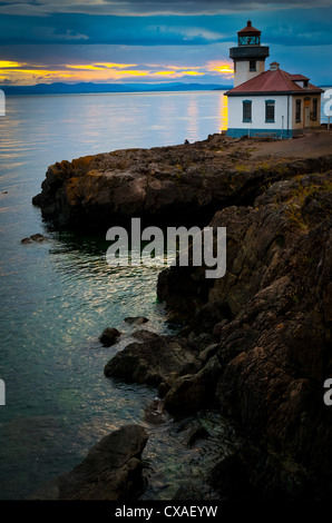 Fornace di calce faro di San Juan Island, Washington Foto Stock