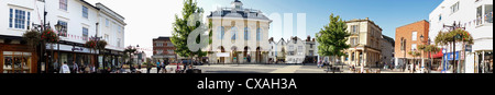 Panorama del centro di Abingdon-on-Thames, Oxfordshire Inghilterra Foto Stock