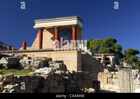 Knossos, il palazzo ricostruito Teilstueck Foto Stock
