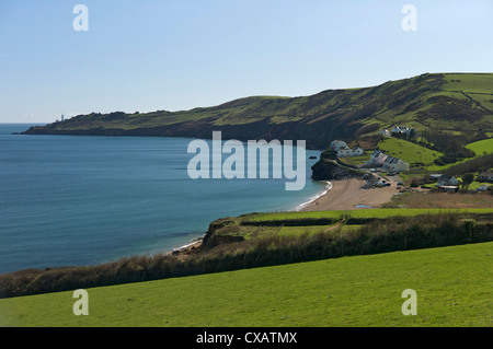 Villaggio Hallsands ed il punto di inizio, South Devon, Inghilterra, Regno Unito, Europa Foto Stock