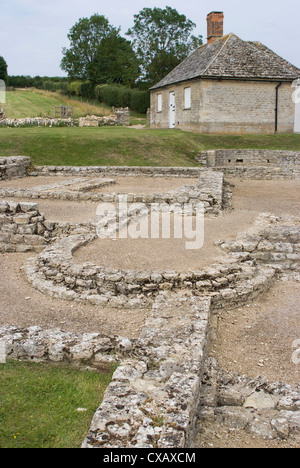 North Leigh villa romana, i resti di una grande casa padronale risalente al 1° al III secolo D.C., North Leigh, Oxfordshire Foto Stock