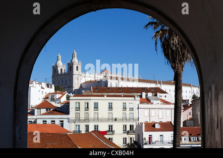 Sao Vicente de Fora chiesa, Alfama, Lisbona, Portogallo, Europa Foto Stock