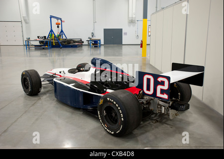 Stati Uniti d'America Indiana a Indianapolis Dallara Indy Racing nella fabbrica di automobili e museo centro visitatori di interni di fabbrica Foto Stock