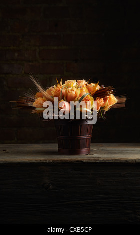 Peach Rose cadono Floreale Foto Stock