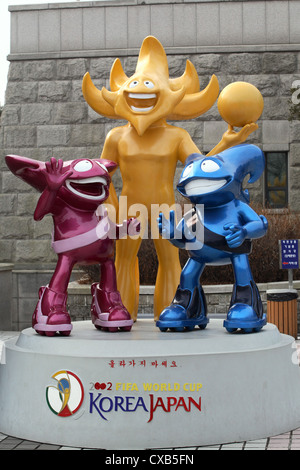 Seoul, la mascotte della Coppa del Mondo di Calcio 2002 il Spheriks Foto Stock