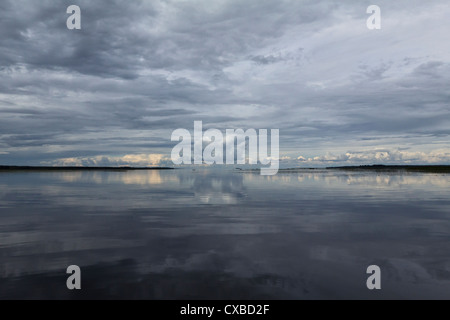 Lago Võrtsjärv, tramonto,cloud, nuvole, riflessione, ombre,l'acqua,lago,sera,silenzioso,calma, Foto Stock