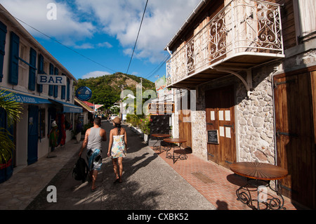 Le Bourg, Iles des Saintes, Terre de Haut, Guadalupa, West Indies, francese dei Caraibi, in Francia, in America centrale Foto Stock