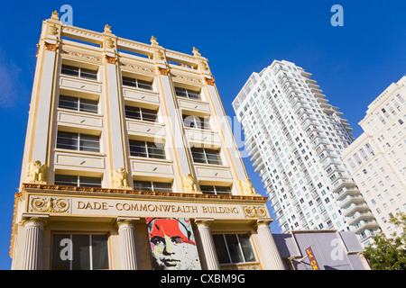 Storico edificio Dade-Commonwealth, Miami, Florida, Stati Uniti d'America, America del Nord Foto Stock