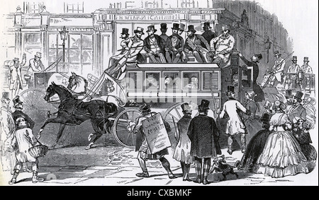 Miglioramento LONDON OMNIBUS nel 1846 Foto Stock