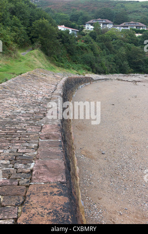 Difensiva parete mare protezione contro erosione Foto Stock